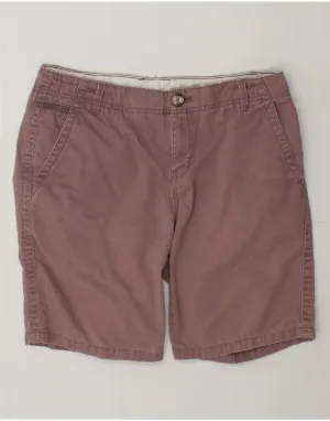 EDDIE BAUER Womens Blakely Fit Chino Shorts US 10 Large W34 Purple Cotton Brunch Outfit