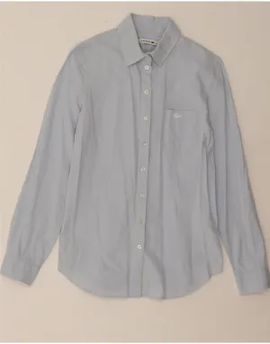 LACOSTE Womens Shirt Size 36 Small Blue Cotton Eco-Friendly Fabric Snag Resistant Fabric