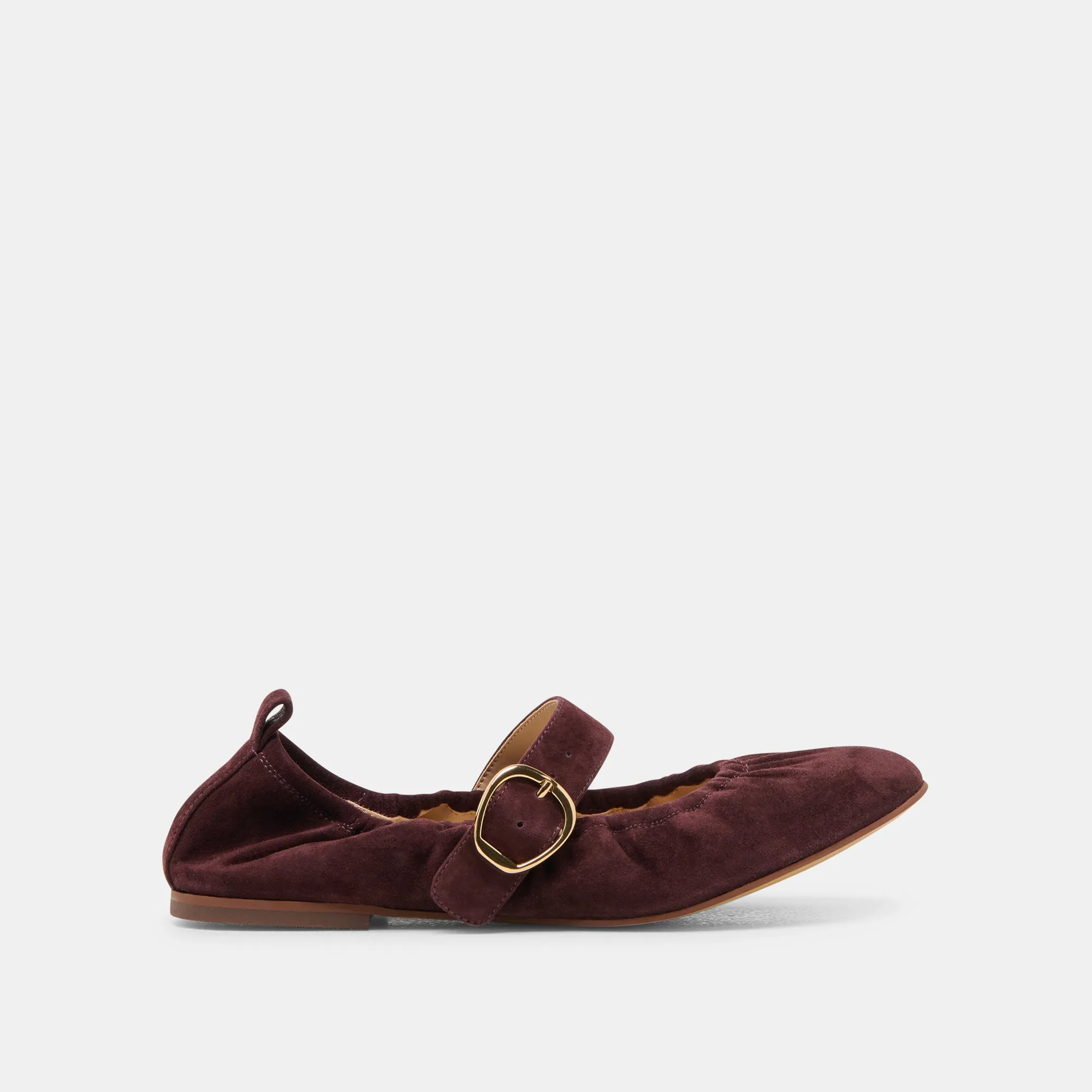 CAELY BALLET FLATS MULBERRY SUEDE Comfortable Walkers Kind Day