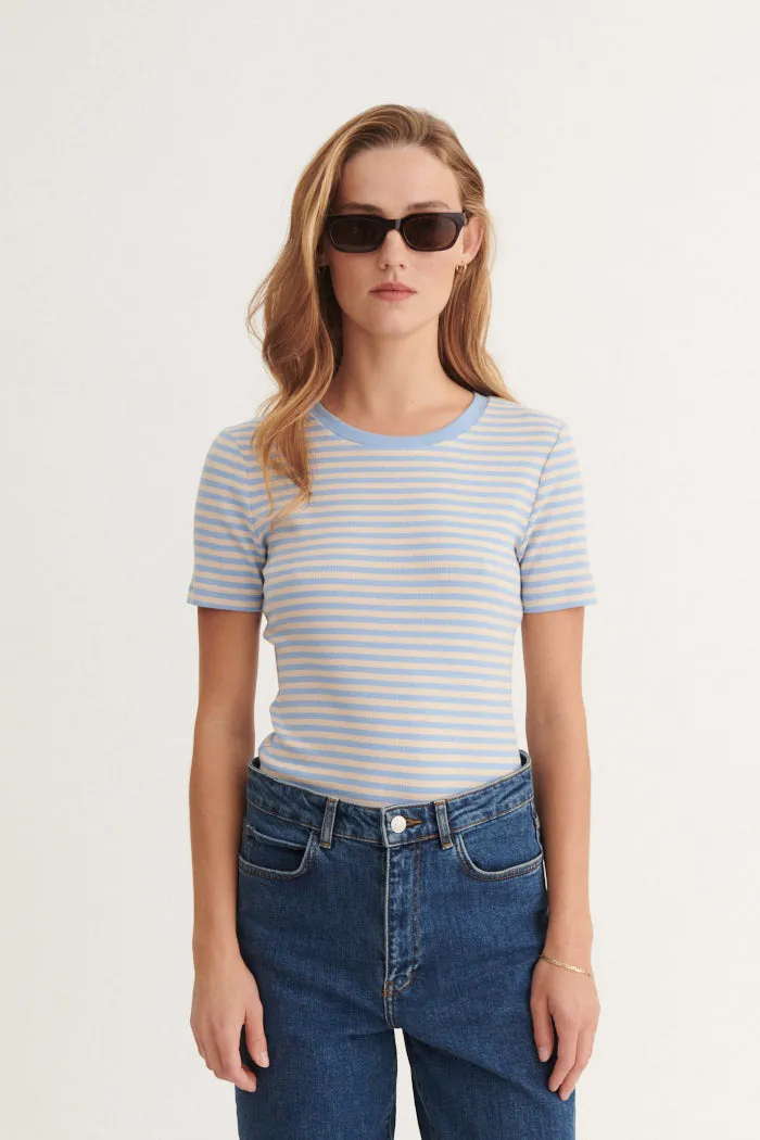 Ludmilla O-Neck - Frozen fjord / smoke gray Casual Style