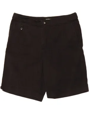 Breathable Material EDDIE BAUER Womens Vashon Fit High Waist Chino Shorts US 16 2XL W38  Black