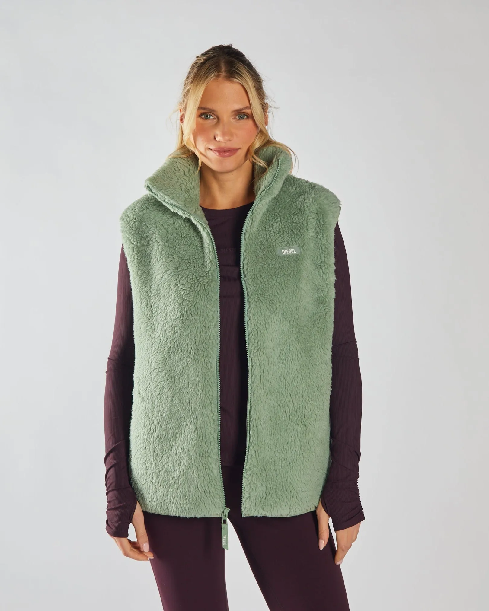 Travel Friendly Sia Fleece Gilet Moss Green