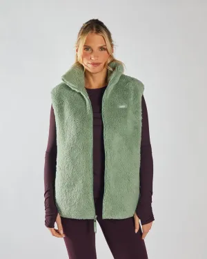 Travel Friendly Sia Fleece Gilet Moss Green