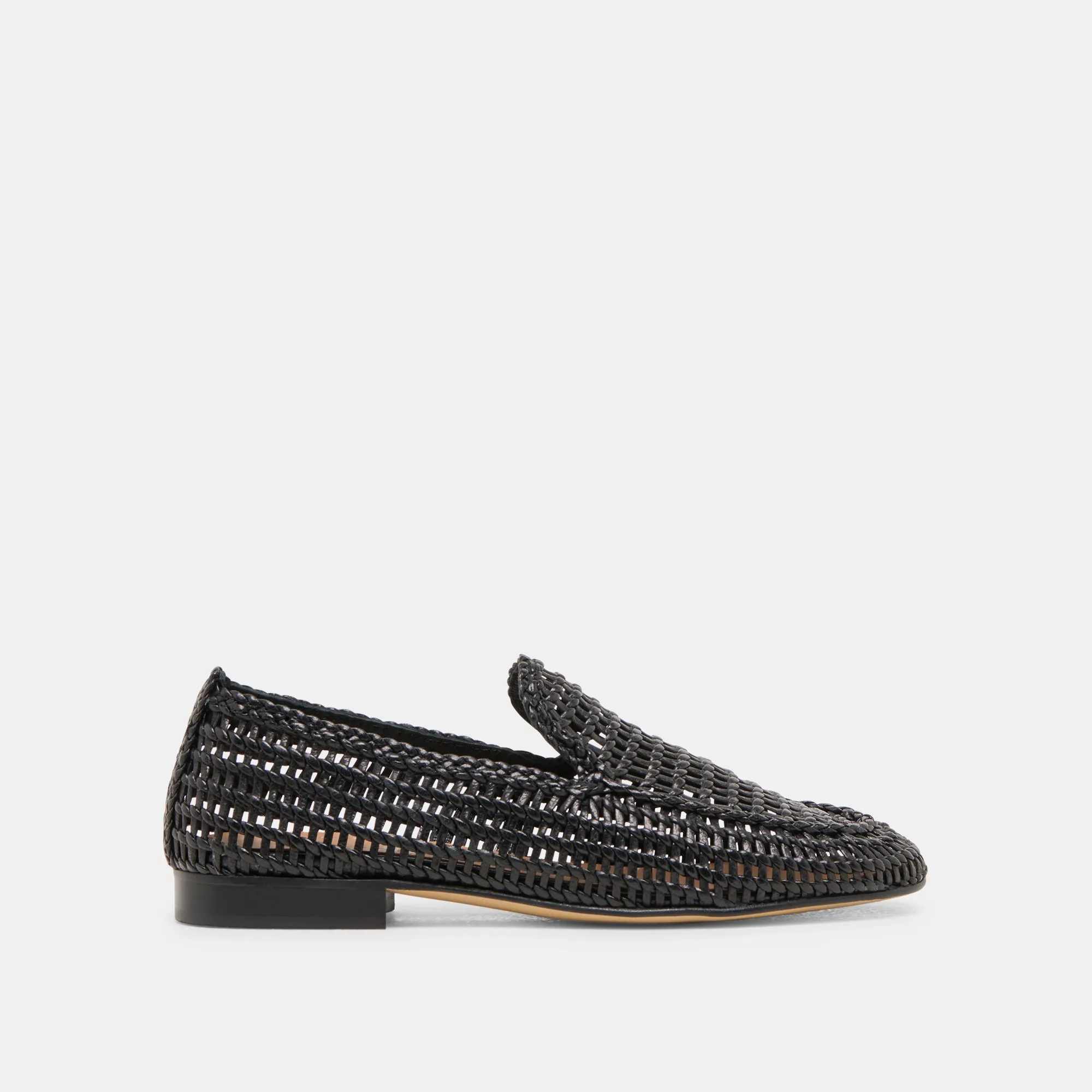 Light Step Easy Slip-On Design ARMOND FLATS BLACK WOVEN LEATHER
