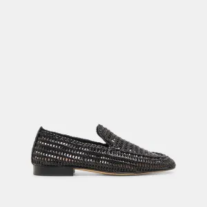 Light Step Easy Slip-On Design ARMOND FLATS BLACK WOVEN LEATHER