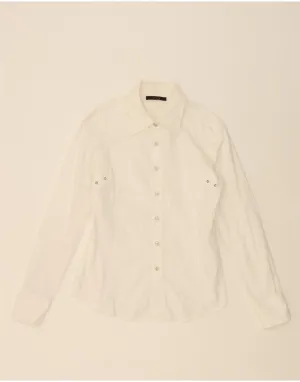 Fashion staples BELFE Womens Shirt UK 8 Small  White Cotton