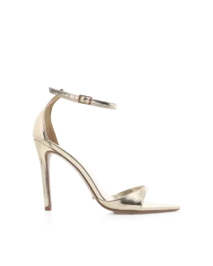 QUEENA - GOLD METALLIC Luxe Heels Flirty Mood