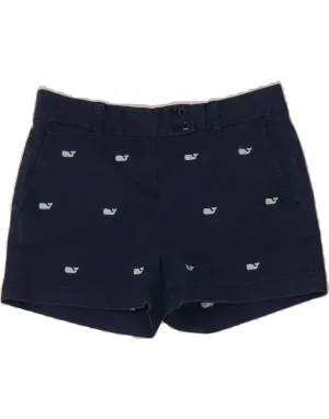 VINEYARD VINES Womens Chino Shorts US 4 Small W30  Navy Blue Spotted All Day Comfort Tech Dressy look