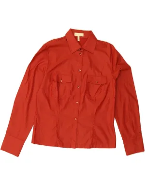Multi Layer Stitching Non-Iron ALEXANDER Womens Shirt UK 12 Meidum  Red Cotton