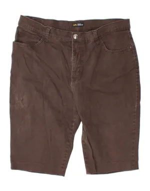 Durable Fabric Workwear Ready LEE Womens Classic Fit Bermuda Shorts US 16 XL W38  Brown Cotton