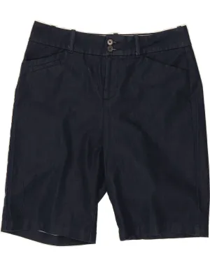 DOCKERS Womens Casual Shorts US 6 Medium W30 Navy Blue Cotton Streetwear Floral Motif