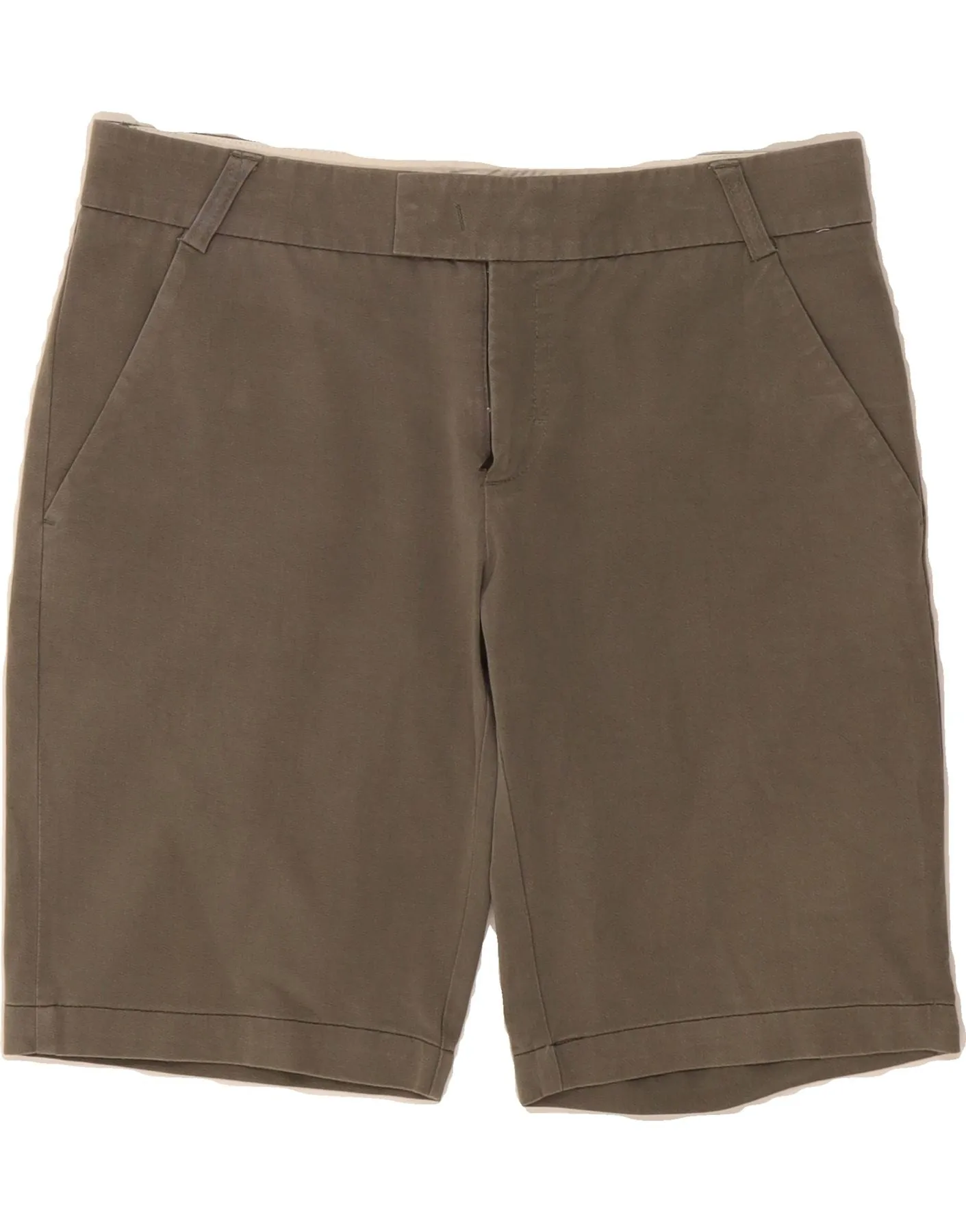 Easy Styling Round Collar STEFANEL Womens Chino Shorts EU 38 Medium W30  Grey Cotton