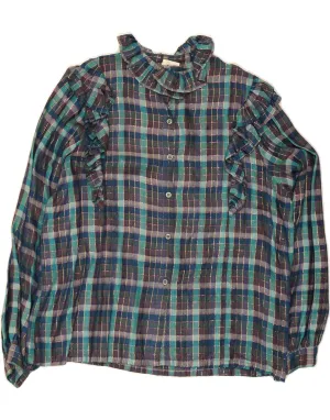 ANNABELLA Womens Shirt Blouse EU 42 Large Multicoloured Check Rayon Quick Dry Construction