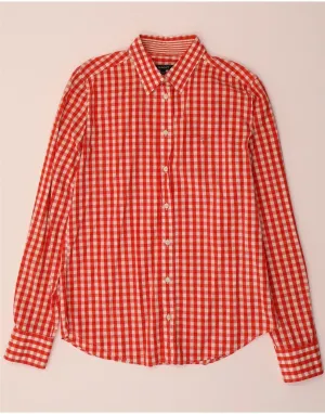 Soft touch finish Year-Round Favorite GANT Womens Shirt UK 12 Medium Red Gingham
