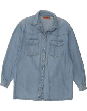 ARIZONA Womens Denim Shirt UK 16 Large Blue Cotton Casual Elegance