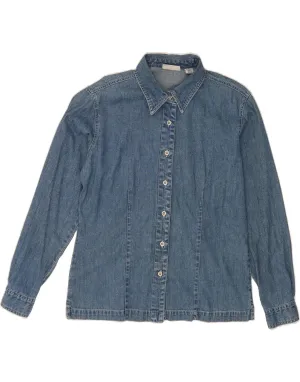 Seasonal Wardrobe Seamless construction MONTANA BLUES Womens Denim Shirt UK 14 Medium Blue Cotton