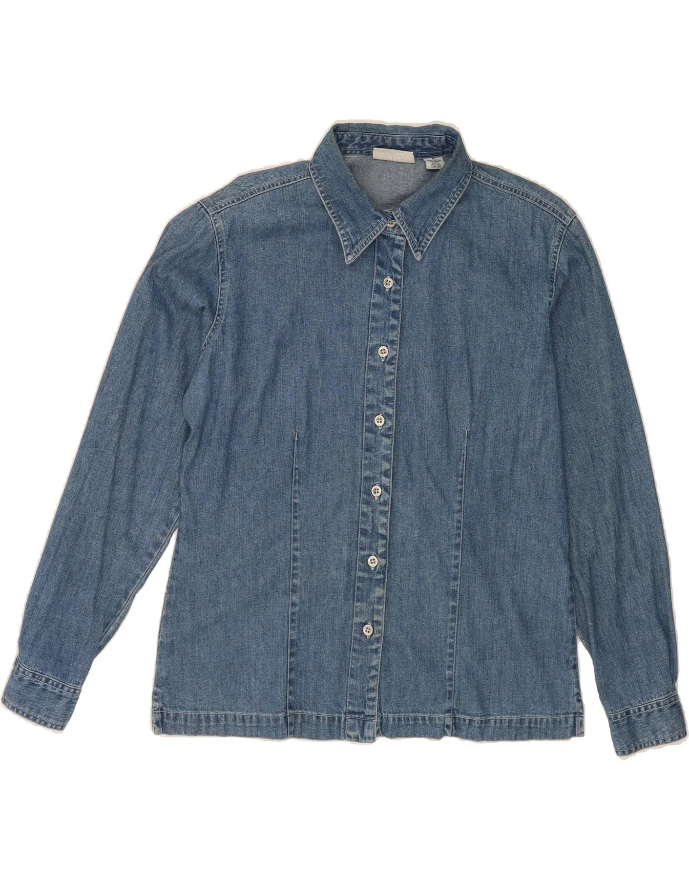 Seasonal Wardrobe Seamless construction MONTANA BLUES Womens Denim Shirt UK 14 Medium Blue Cotton