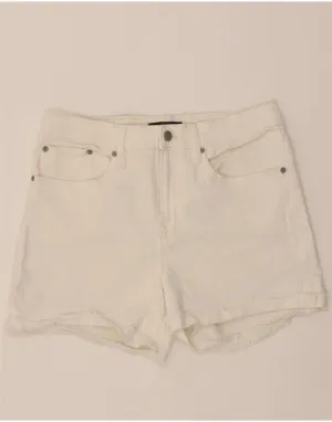 J. CREW Womens Mercantile Denim Shorts W28 Medium White Cotton Printed Pattern Unisex Option