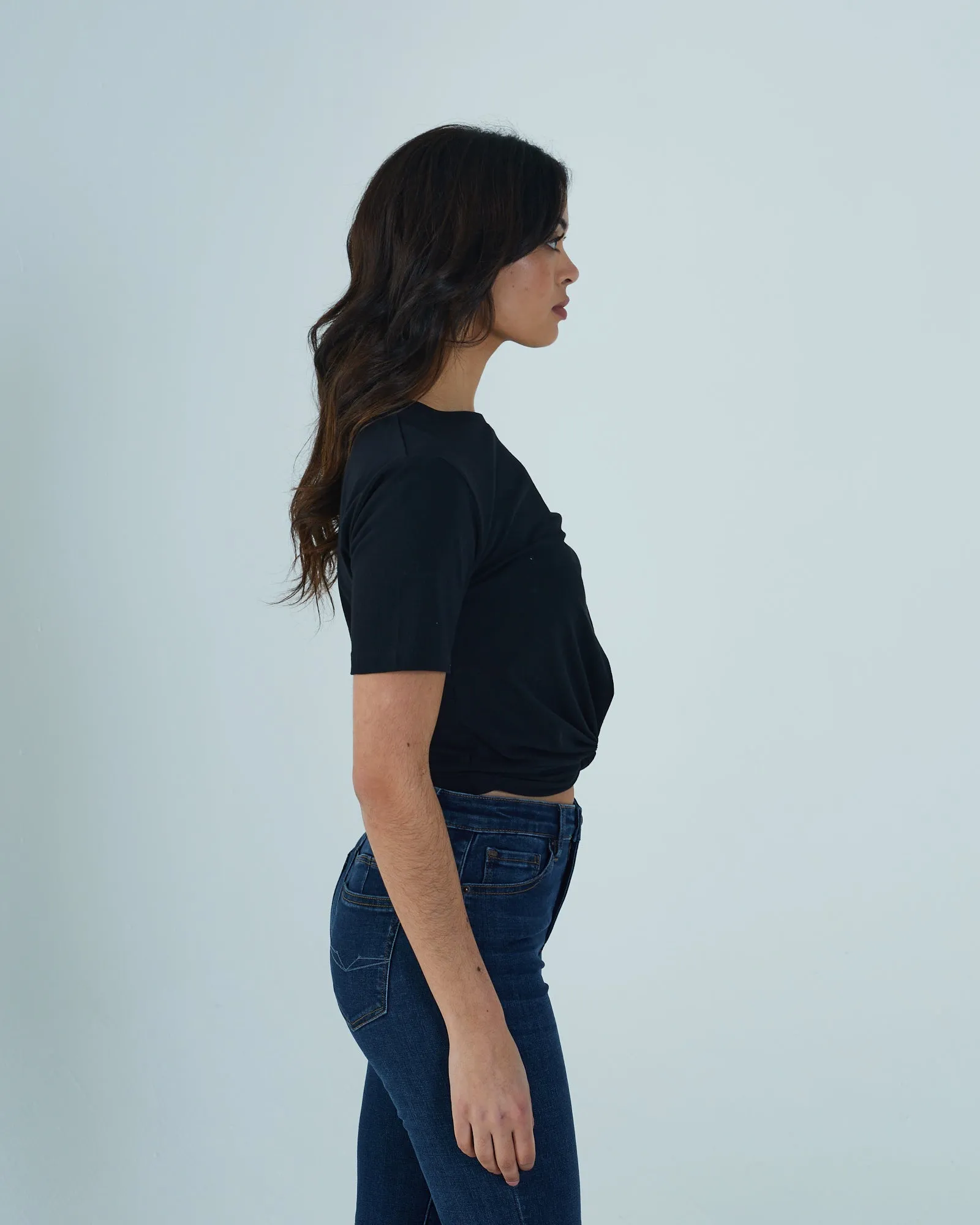 Greer Tee Black Layered Look Wear