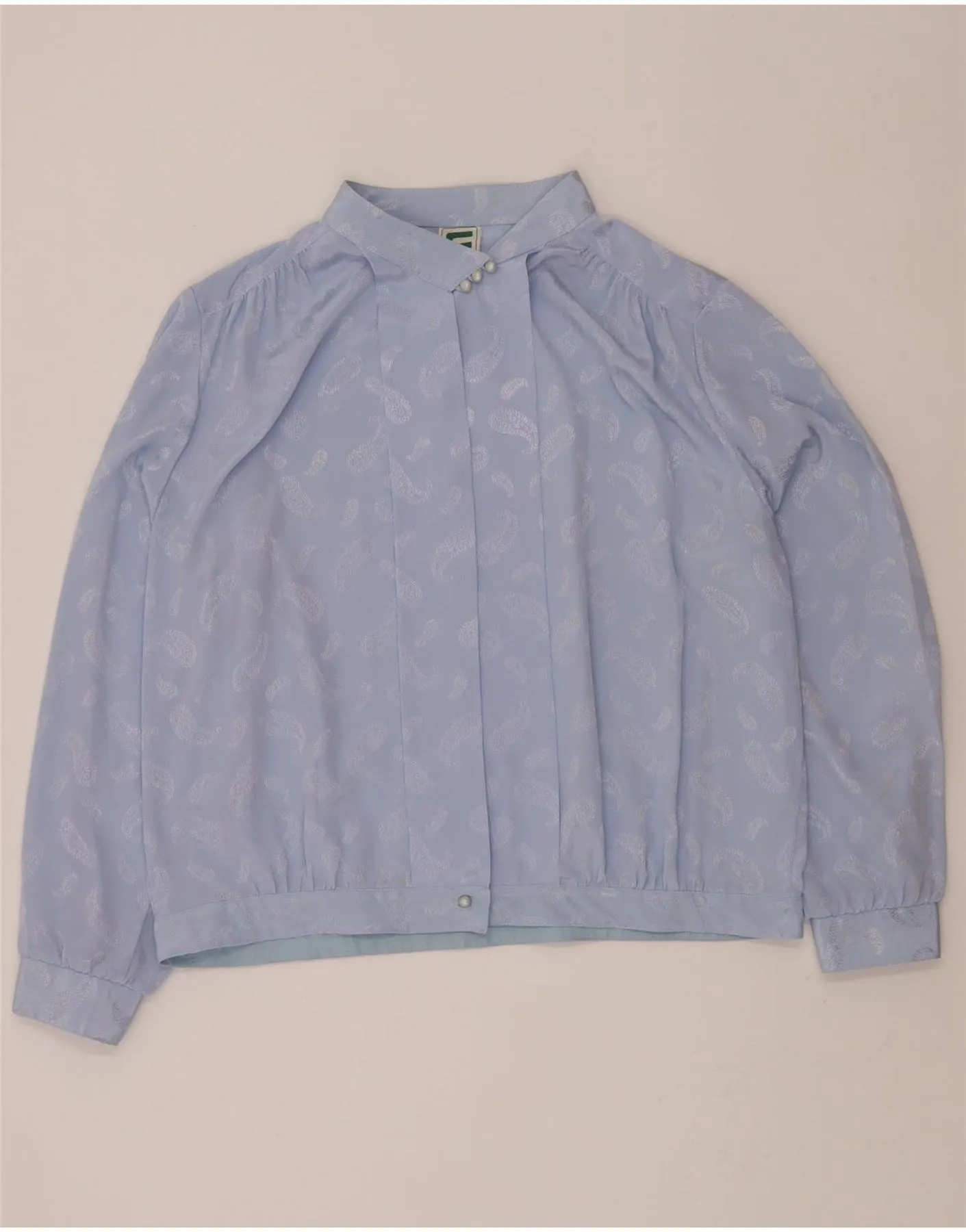 FRANKENWALDER Womens Shirt Blouse EU 48 2XL Blue Paisley Polyester Sustainable Choice