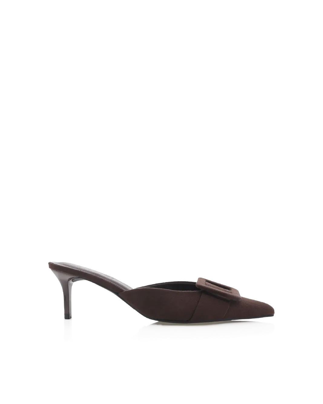 YORKIE - DARK CACAO SUEDE Fresh Detail Stacked Heel