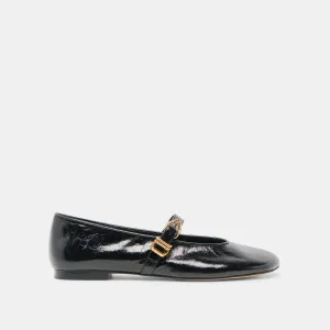 art show Anti Slip ALIZZA BALLET FLATS MIDNIGHT CRINKLE PATENT