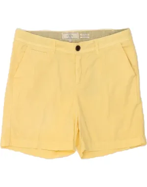 garden party FAT FACE Womens Garment Dyed Chino Shorts UK 12 Medium W34  Yellow Cotton