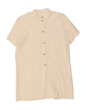 VINTAGE Womens Shirt Dress UK 16 Large White Unstructured Shoulder