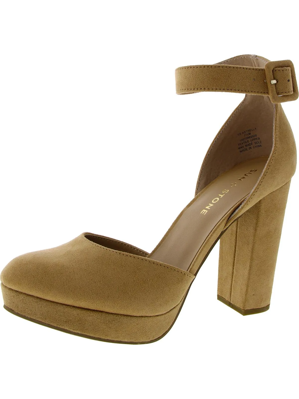 Comfortable Insole Estrella Womens Comfort Insole Ankle Strap Pumps