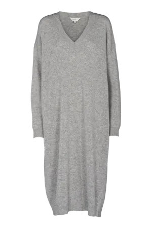 Bless Touch Cozy Texture Lise V-Dress - Grey Mel.