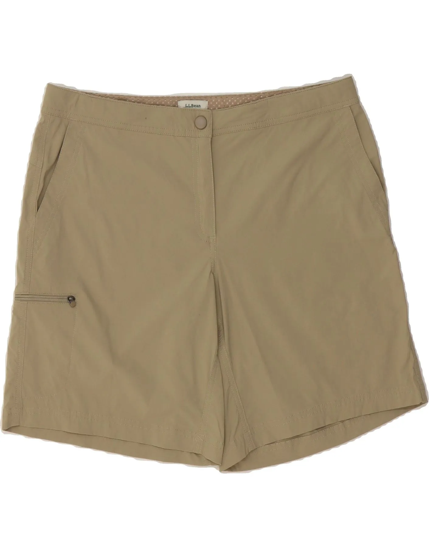 L.L.BEAN Womens Cargo Shorts US 14 XL W34 Green Nylon Fashion Statement