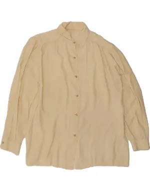 Distressed finish Comfortable fit VINTAGE Womens Shirt Blouse UK 18 XL Beige