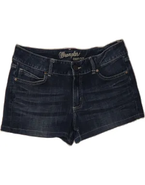 Vibrant Colors Corporate Event WRANGLER Womens Bootcut Denim Shorts Size 13 Large W34 Blue Cotton