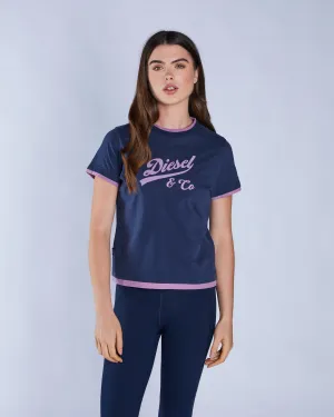 Round neck simplicity Arlette Tee Navy Blossom