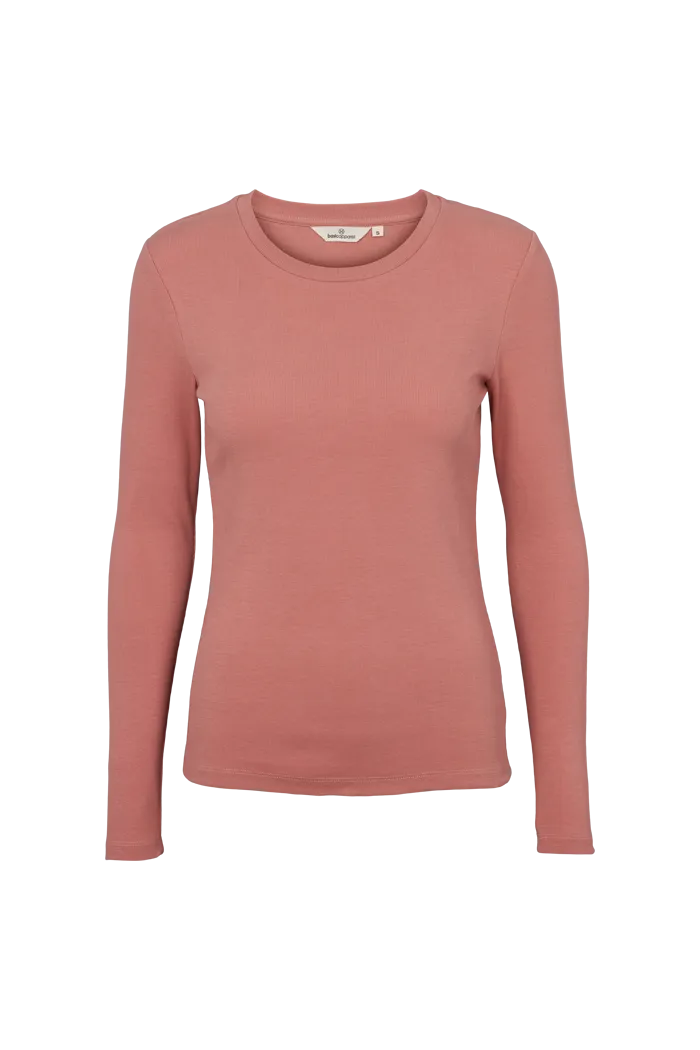 Comfortable And Versatile High-End Quality Ludmilla LS Tee - Old Rose