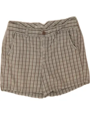 DOCKERS Womens Chino Shorts US 12 Large W34 Grey Check Cotton networking event