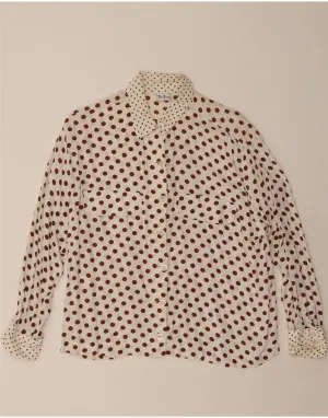 Cool Comfort BETTY BARCLAY Womens Shirt Blouse UK 16 Large White Polka Dot