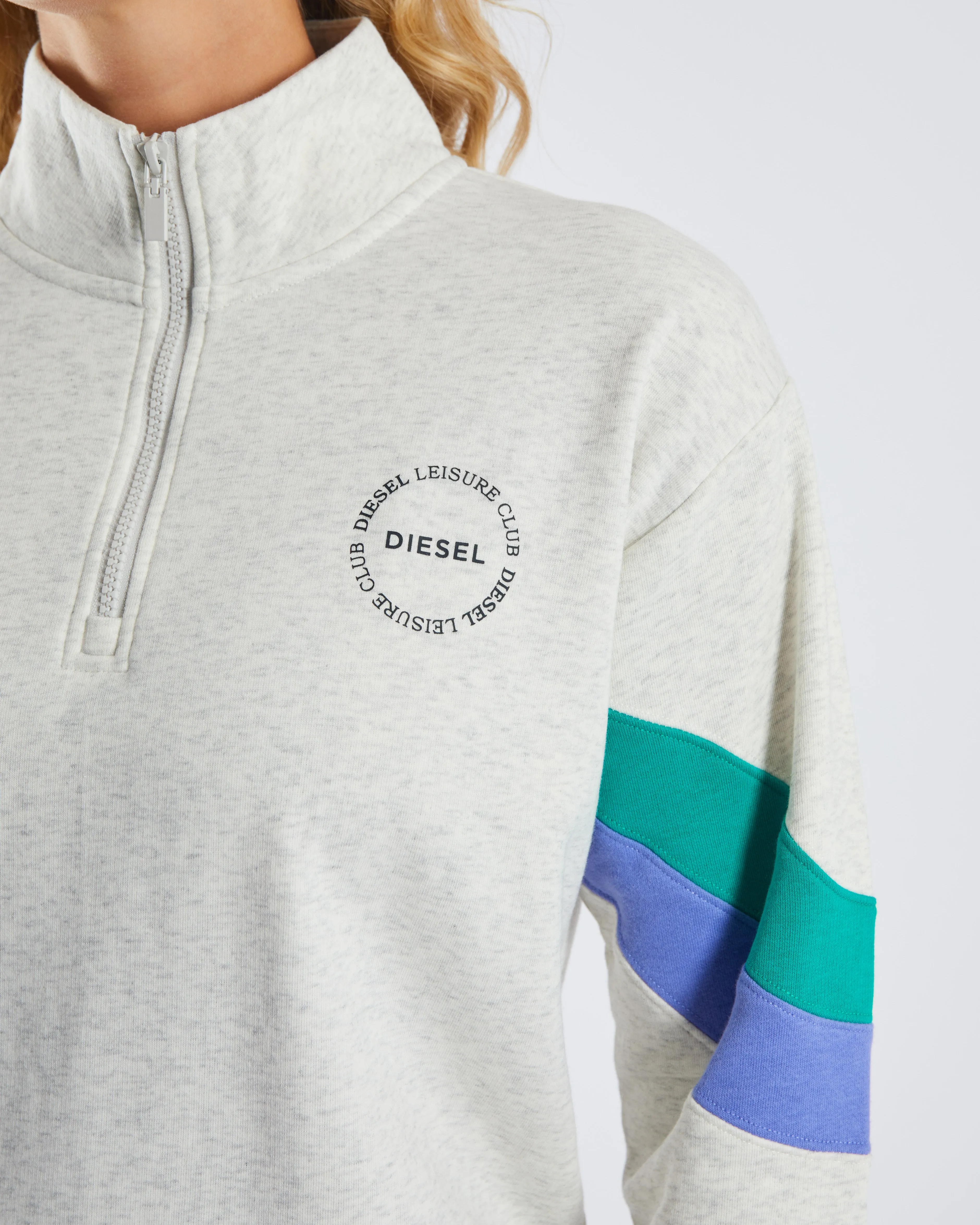 Sorana Half Zip Light Grey Melange product business casual suitability