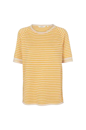 Soya SS Mini Stripe - Birch / Artisans Gold Weekend Comfort Wear Slim Waist