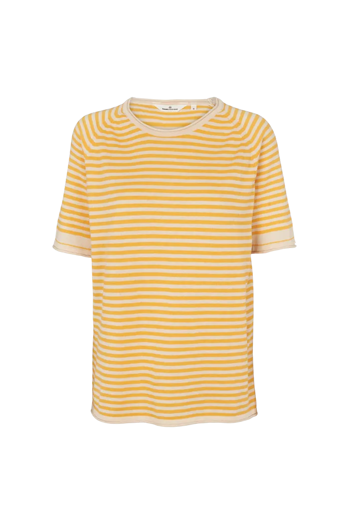 Soya SS Mini Stripe - Birch / Artisans Gold Relaxed Look