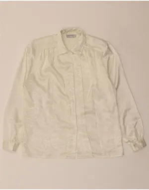 Year-Round Favorite Embellished Neckline VINTAGE Womens Shirt Blouse US 8 Medium Off White