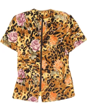 GIOVANNA GUGLIELMI Womens Shirt Blouse IT 46 Large Multicoloured Floral Clean Edge Trim Anti Pilling Treatment
