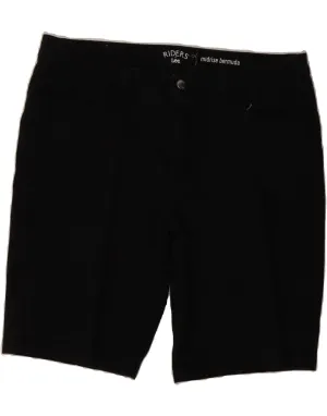 LEE Womens Riders Mid Rise Bermuda Shorts W38 XL Black Cotton Anti Odor Treatment Practical Choice
