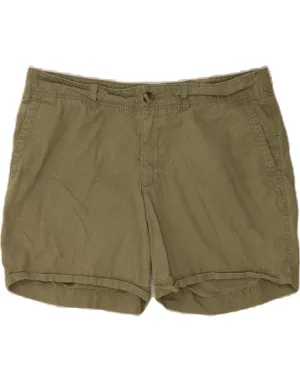 formal dinner EDDIE BAUER Womens Abstract Pattern Chino Shorts US 16 2XL W38  Green