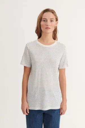 Kali Stripe Tee - Quiet harbor / Whisper white Fashion-Forward Look