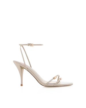 ROBIN - OYSTER SHINE Minimalist Heels Stable base