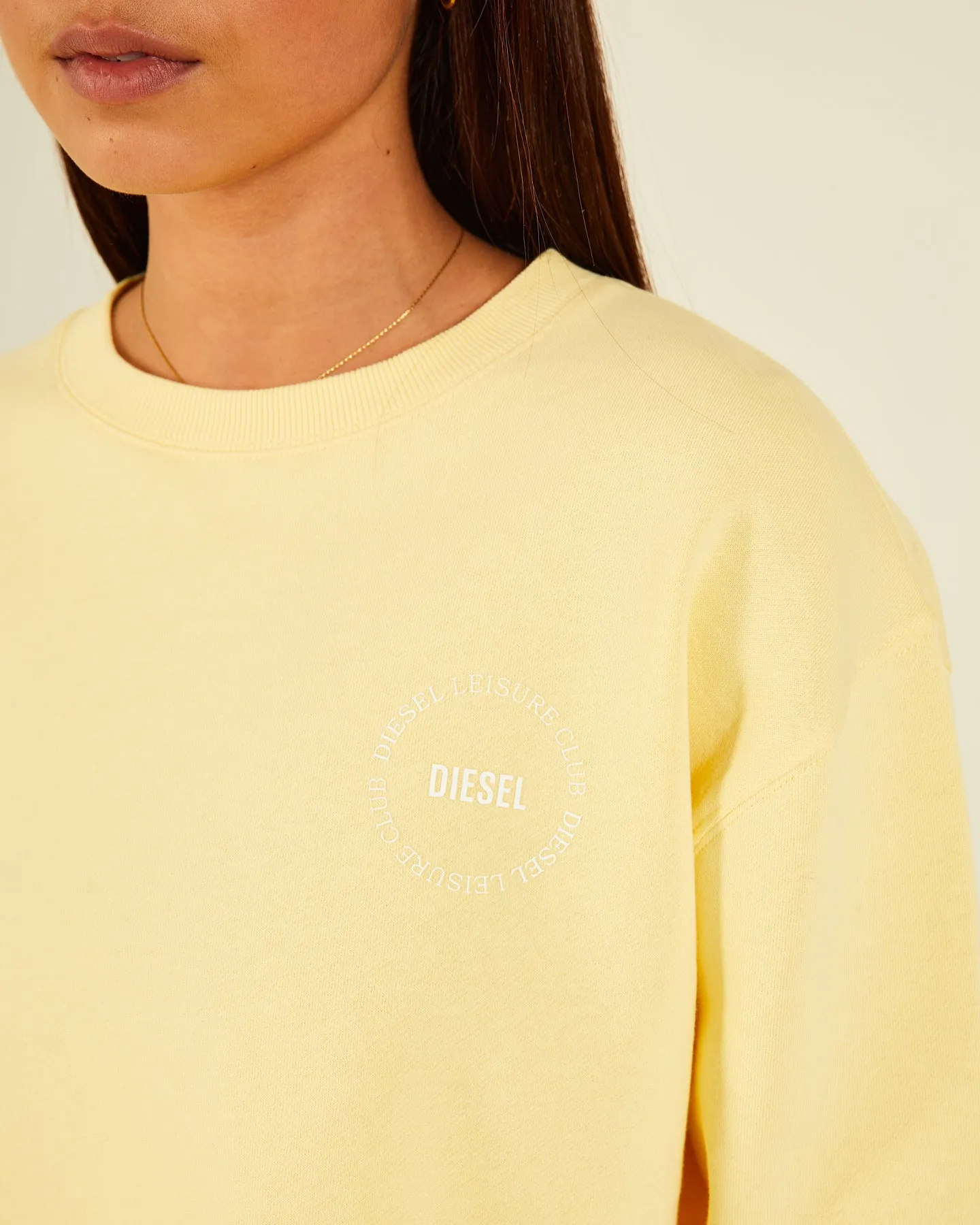 product satin lining luxury Christina Sweatshirt Soft Yellow