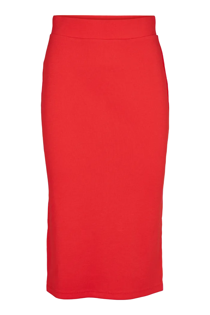 Water resistant coating Travel Ready Ludmilla Long Skirt - High Risk Red