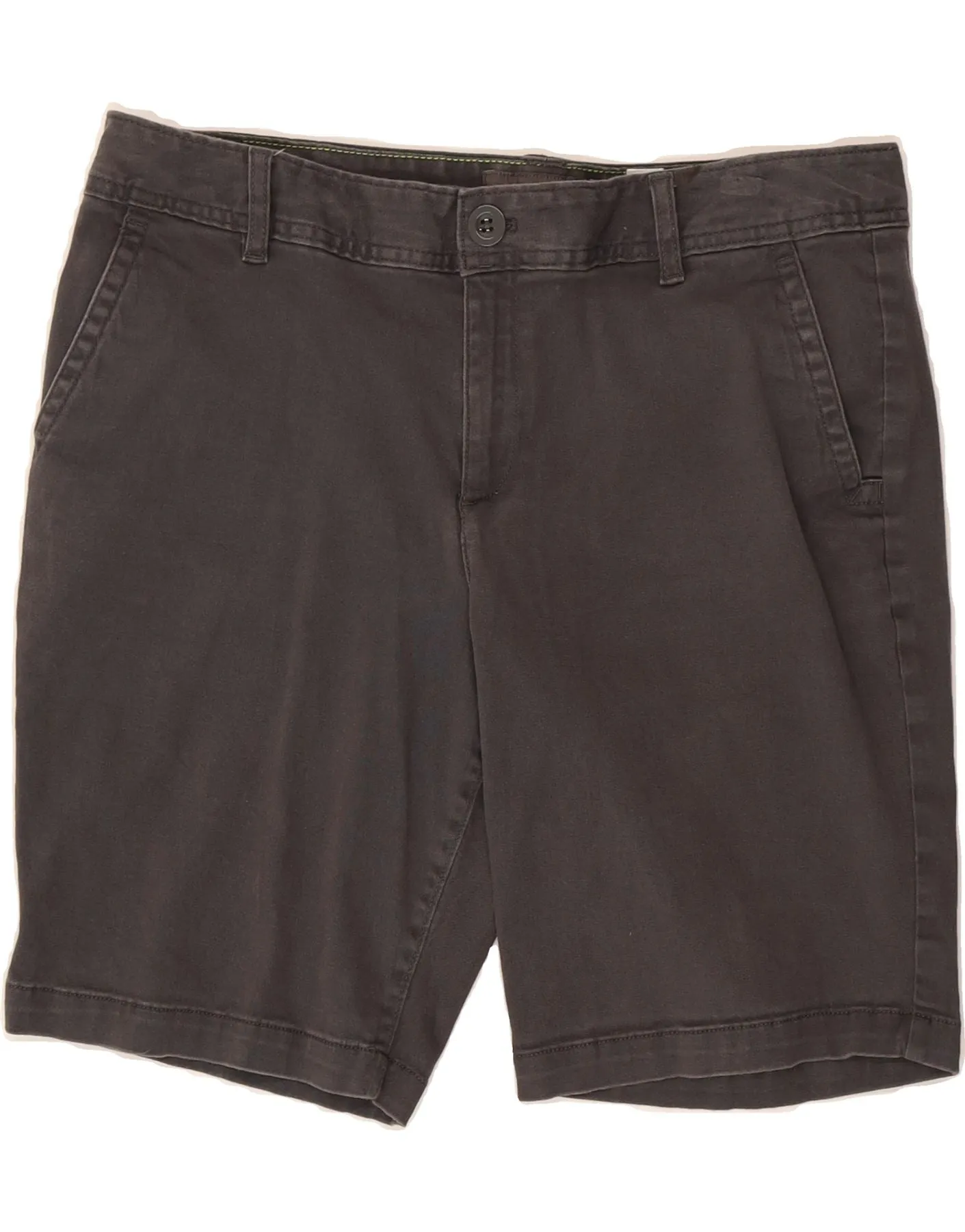 Runway Inspired EDDIE BAUER Womens Chino Shorts US 12 Large W34 Grey Cotton