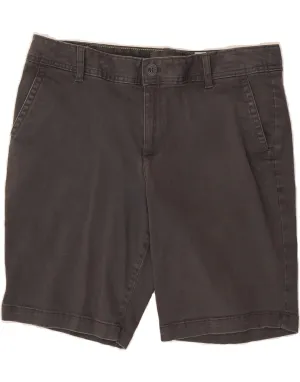 Runway Inspired EDDIE BAUER Womens Chino Shorts US 12 Large W34 Grey Cotton